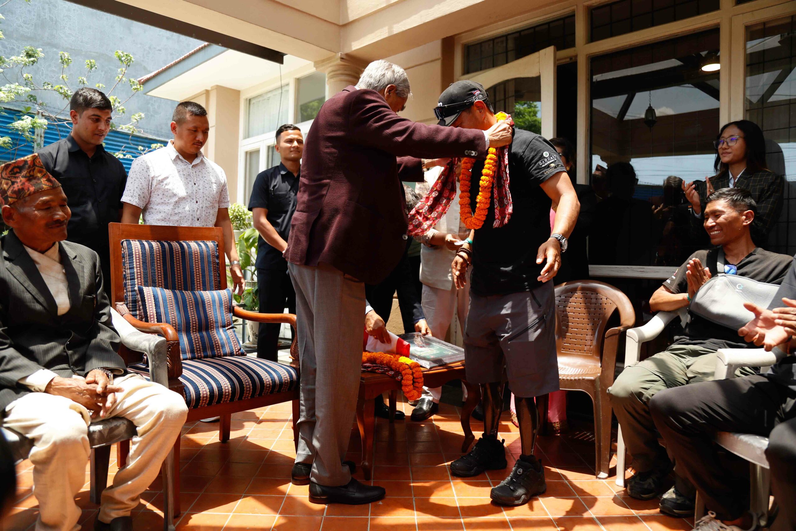 NC Honored Double Amputee Everest Climber Budha Magar Photos