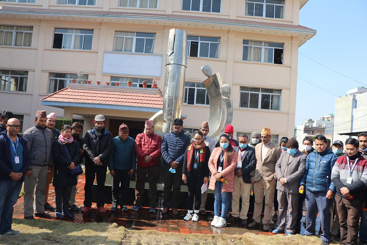 Federation of Nepali Journalists remembering martyrs