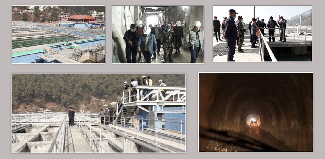 Minister for Drinking Water Thapa inspects Melamchi tunnel