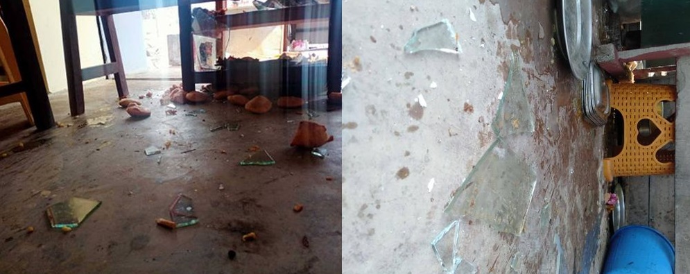 Dahal-Nepal group becomes aggressive, vandalizes tea shop with two vehicles
