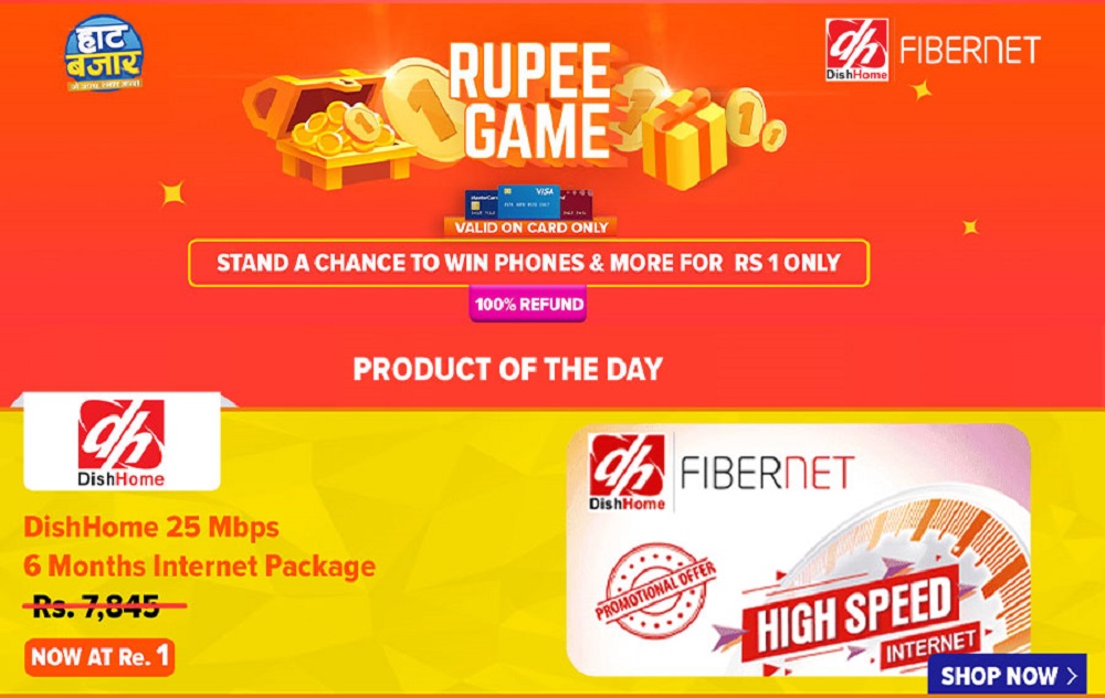 You can win Dishome’s Fiber Net for 6 months in just Rs. 1