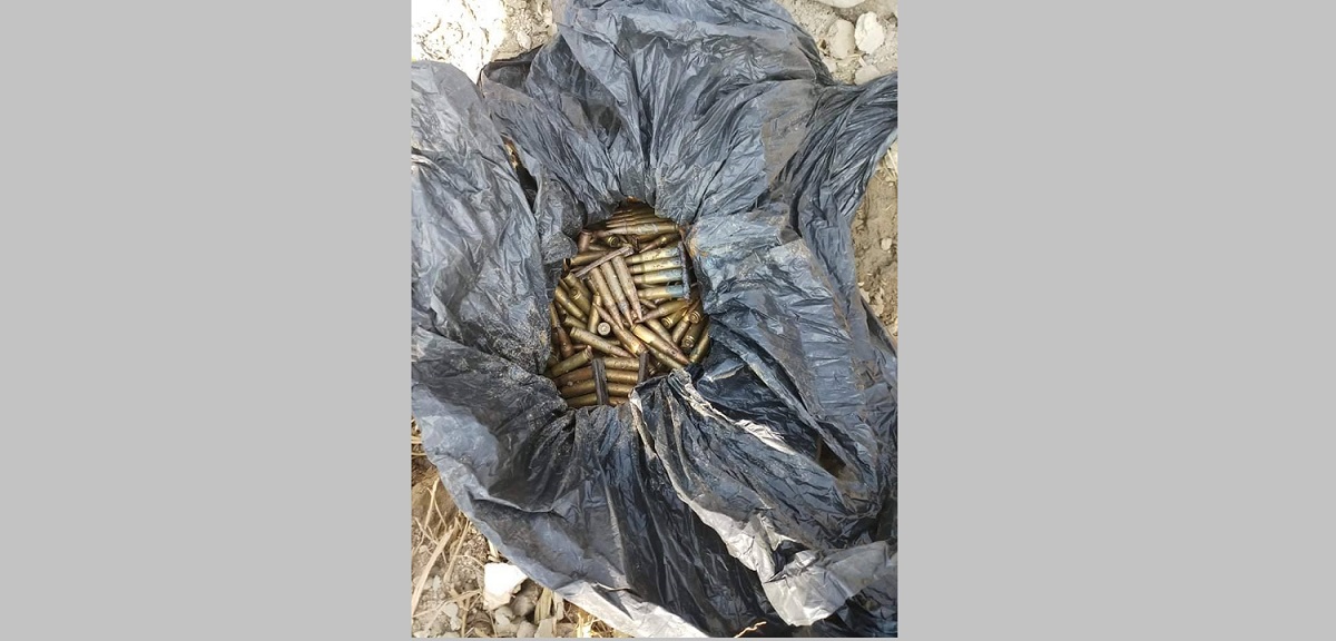 185 rounds of ammunition were found while digging the field