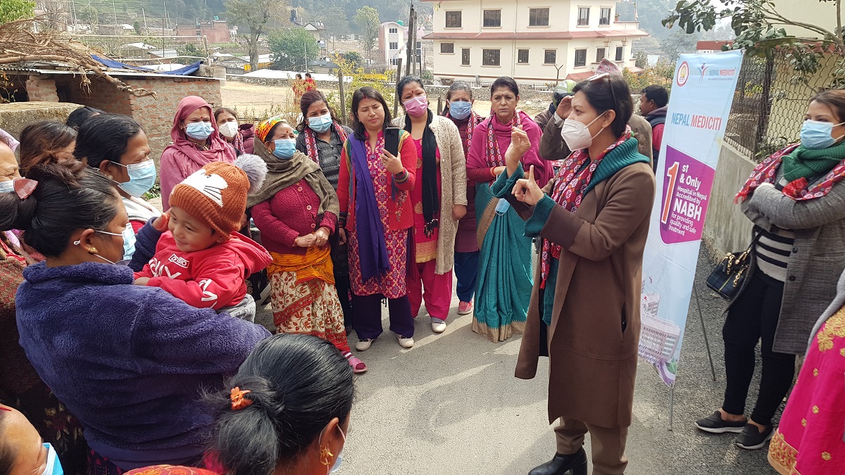 One-day health camp at Muhanpokhari: 13 women have problems falling