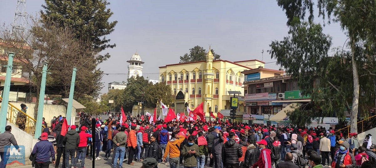 Prachanda-Nepal group marching for victory across the country