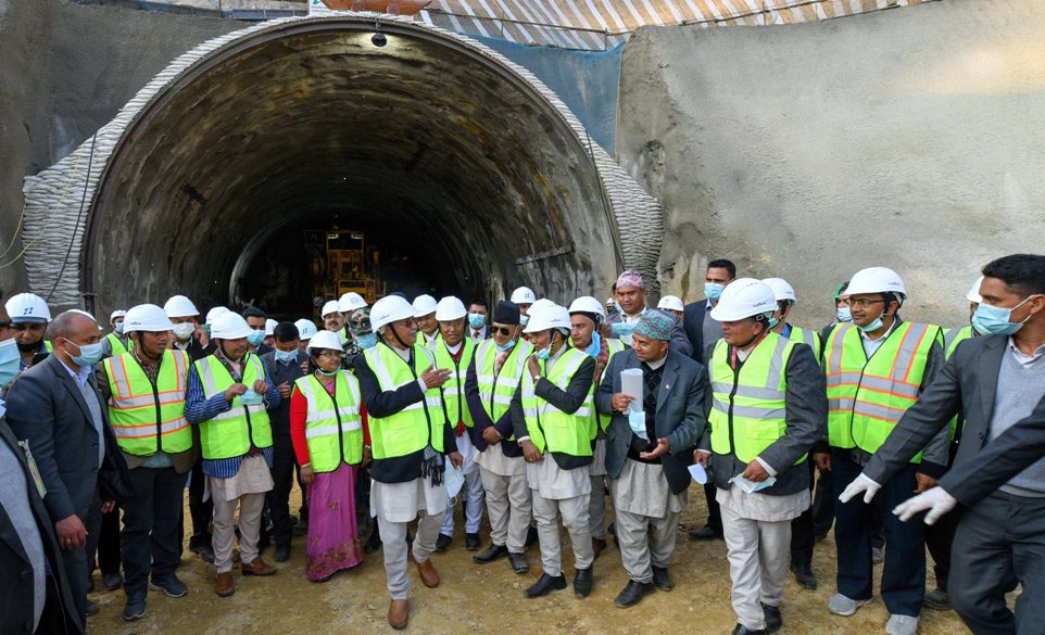 PM inspects Nagdhunga-Naubise tunnel