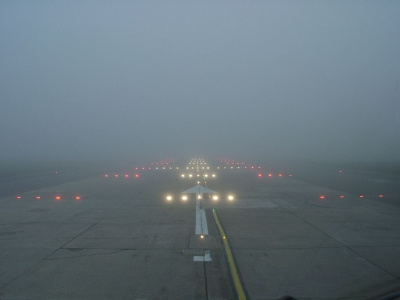 Hundreds of flights of 50 planes and 36 helicopters were affected due to low visibility
