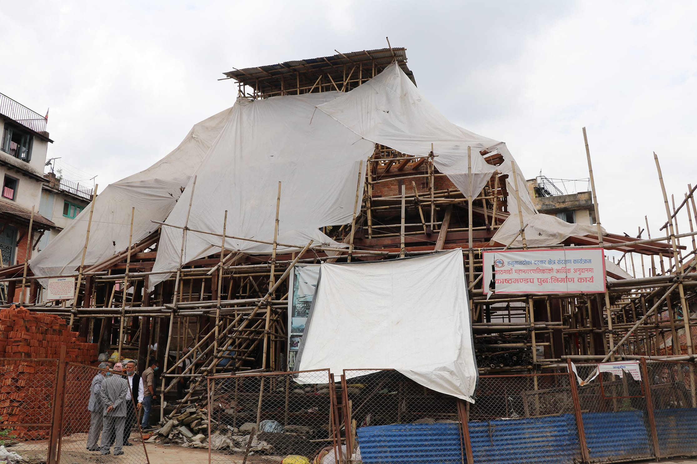 Reconstruction of the Kasthamandap is 90 percent complete