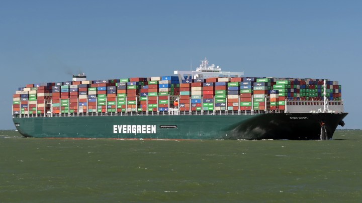 The container ship stuck in the Suez Canal was removed
