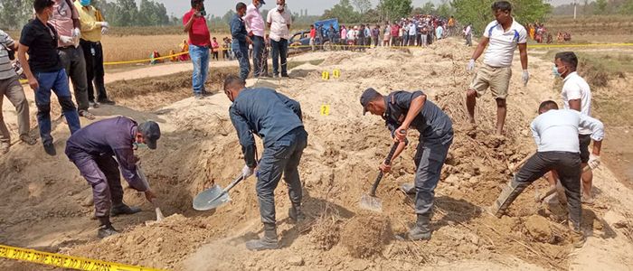 The bodies of the Jha couple were found buried