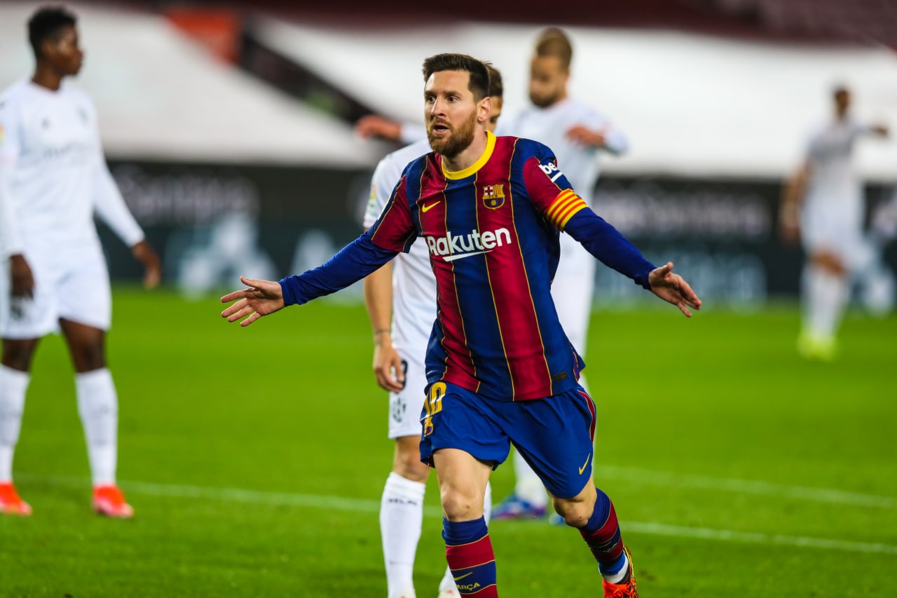 Messi scored two goals in Barcelona’s victory