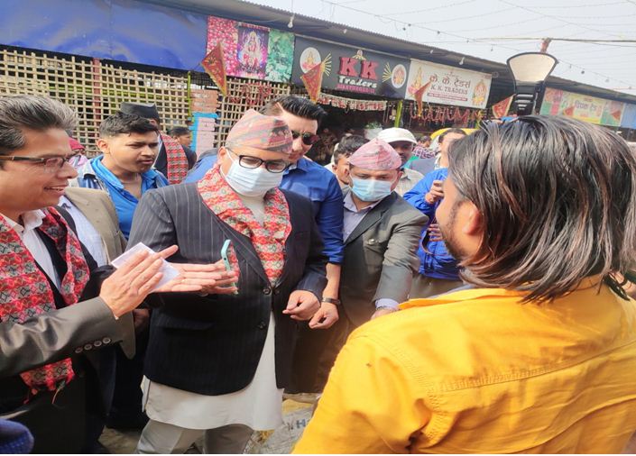 NMB’s QR code in the vegetable market of Biratnagar