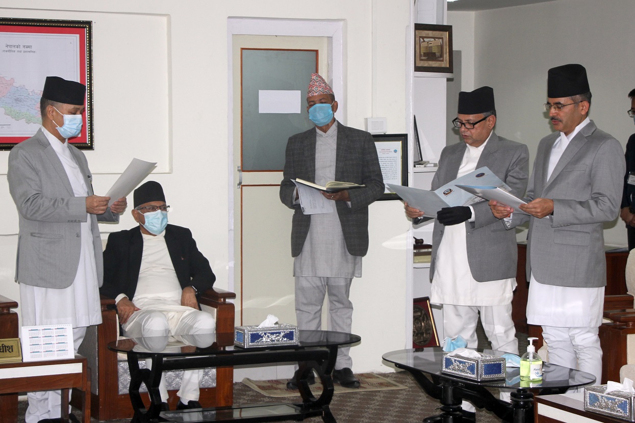 Judges Chudal and Subedi took oath