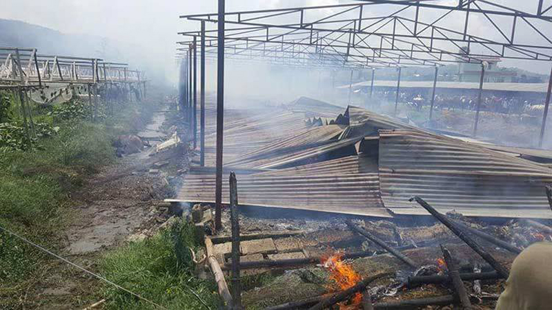 A fire at the farm killed 40 goats