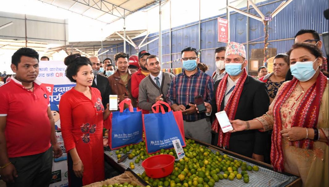 Mega’s QR code in Jorpati’s vegetable market