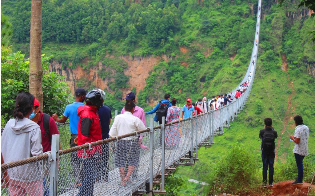 20 rupees tax for crossing the suspension bridge!