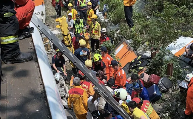 At least 40 killed in Taiwan train crash