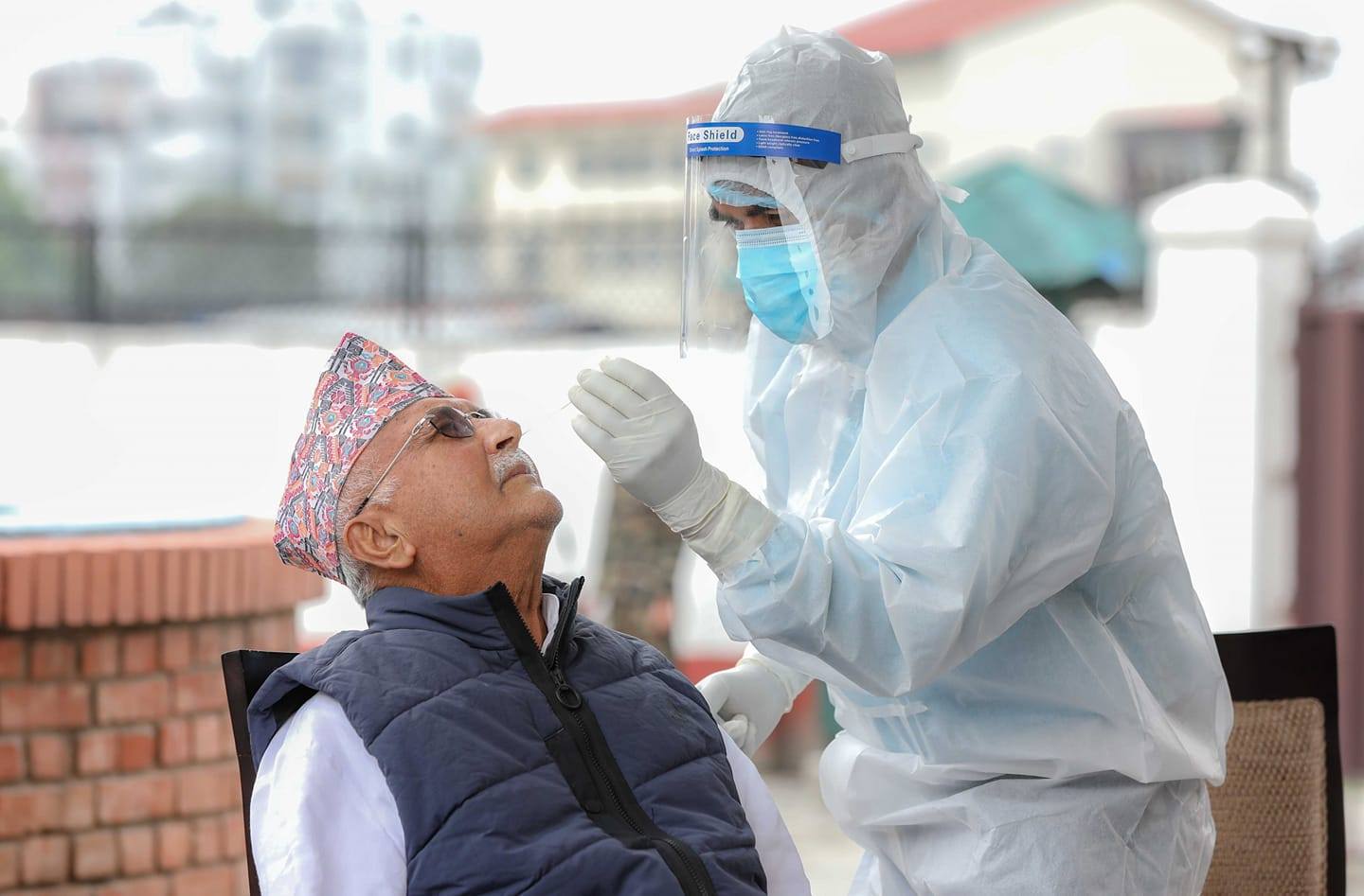 The Prime Minister also conducted a swab collection