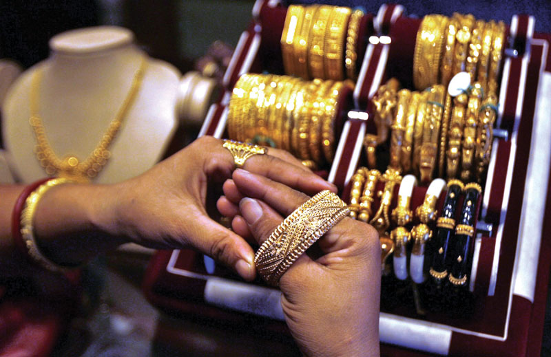 The price of gold has increased by 300 per tola.