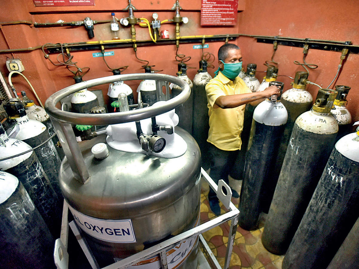 Oxygen cylinder to the hospital