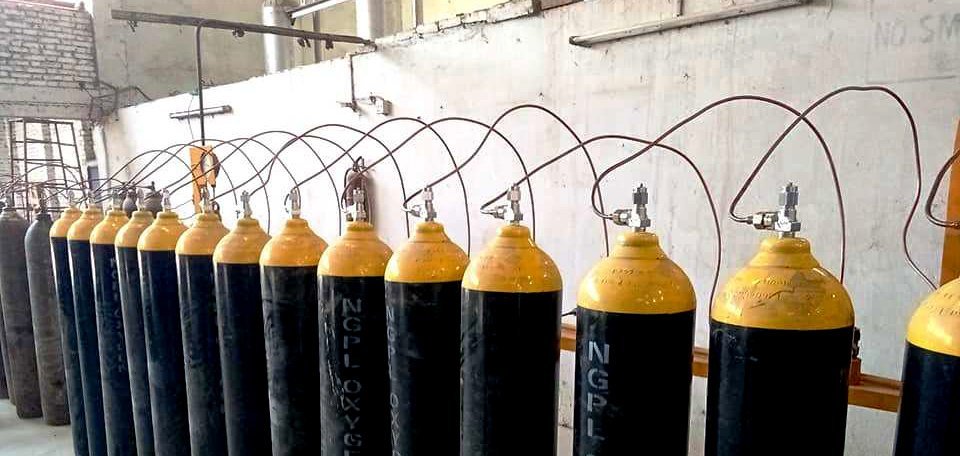 One thousand 200 cylinders of oxygen assistance to Trishuli Hospital