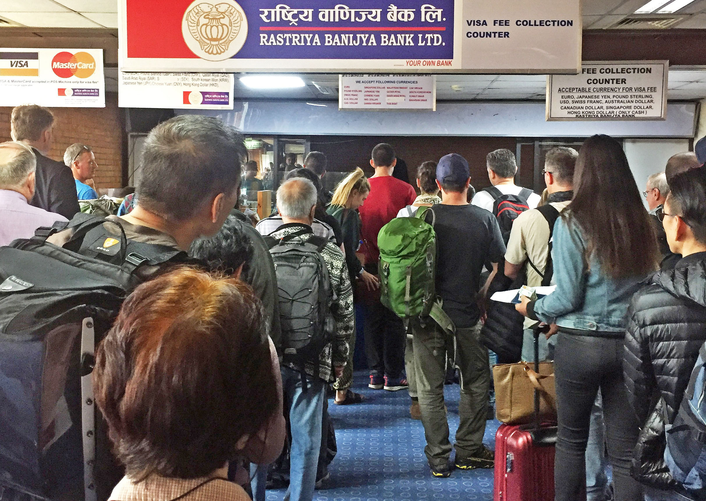 Passenger crowded at Tribhuvan Airport after the closure of international flights