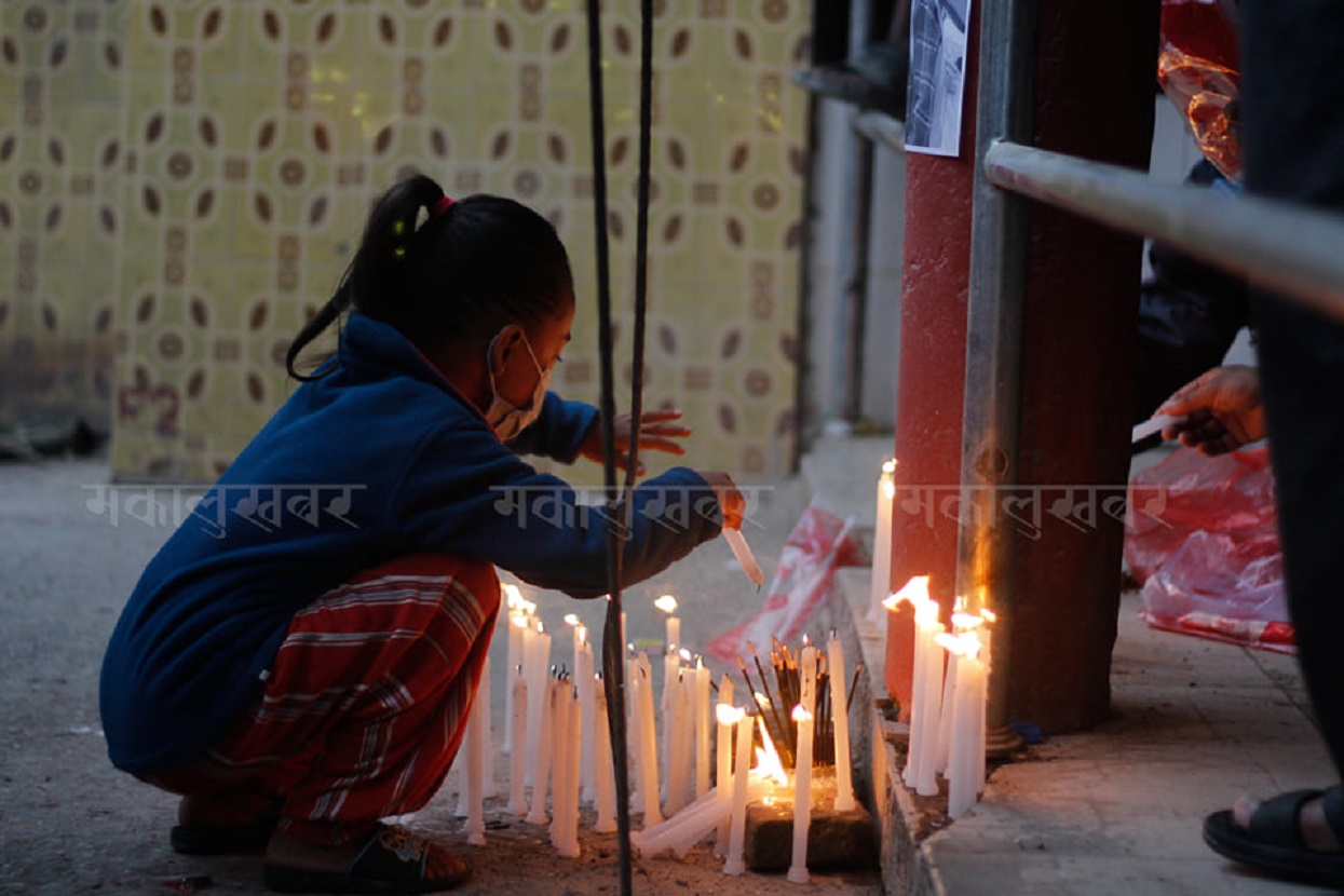 Lamp lighting in memory of Nawaraj BK [Photos]