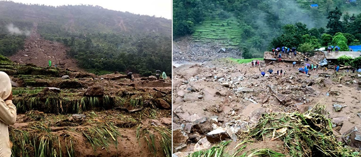 Disaster in Baglung: 41 families displaced, 7 houses at high risk