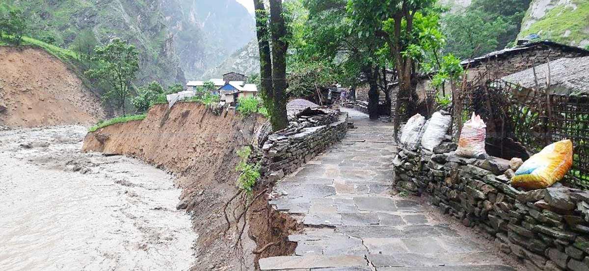 Budhigandaki flooded two houses