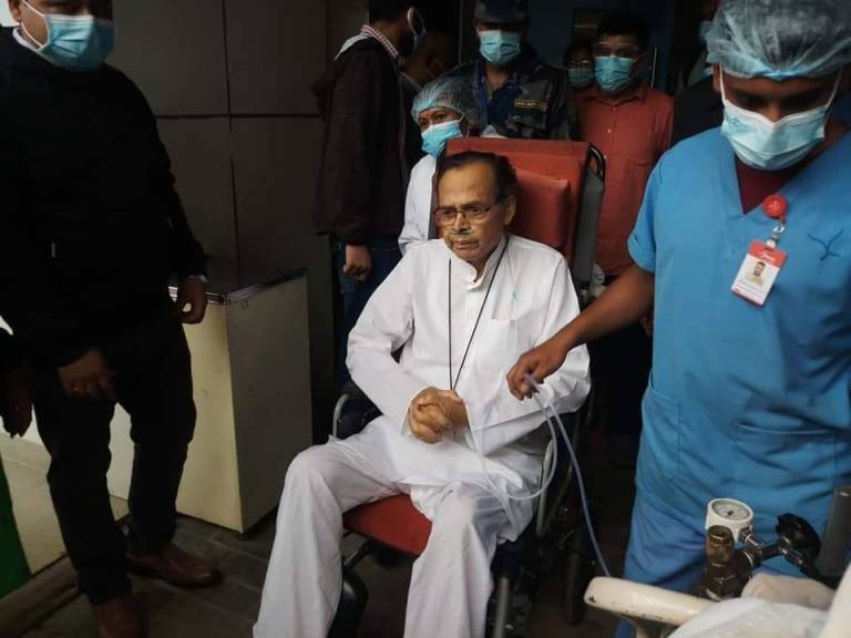 Former Prime Minister Khanal was taken to Delhi for further treatment
