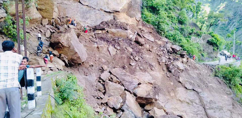 Landslide blocks Karnali Highway