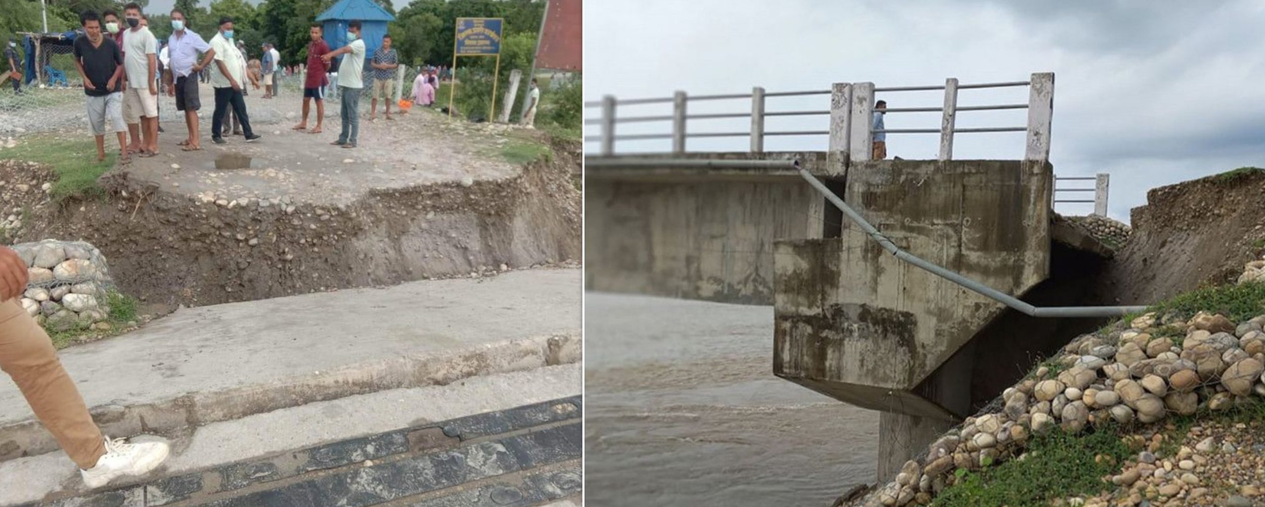 The bridge connecting the far west and Lumbini state was floated