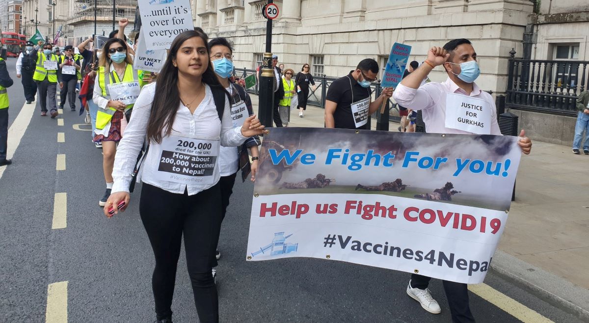 Rally in London Demanding Vaccination for Nepal [Video]