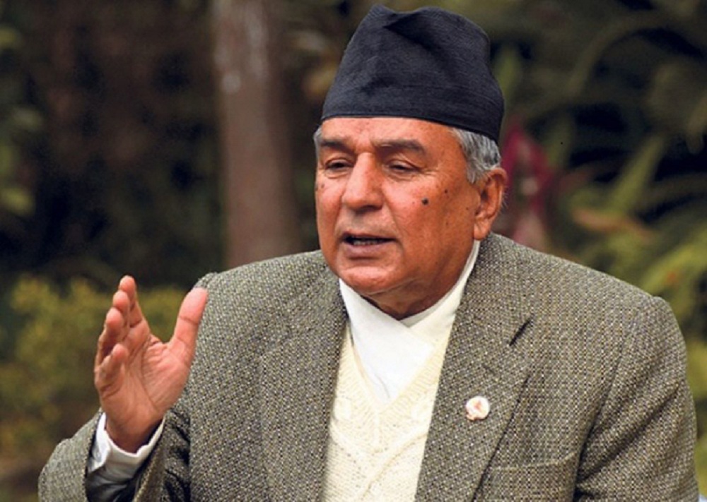 Poudel discussing with a central member close to him