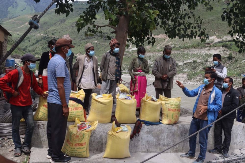 Flood victims provided with food stuffs, sanitary materials, dignity kits