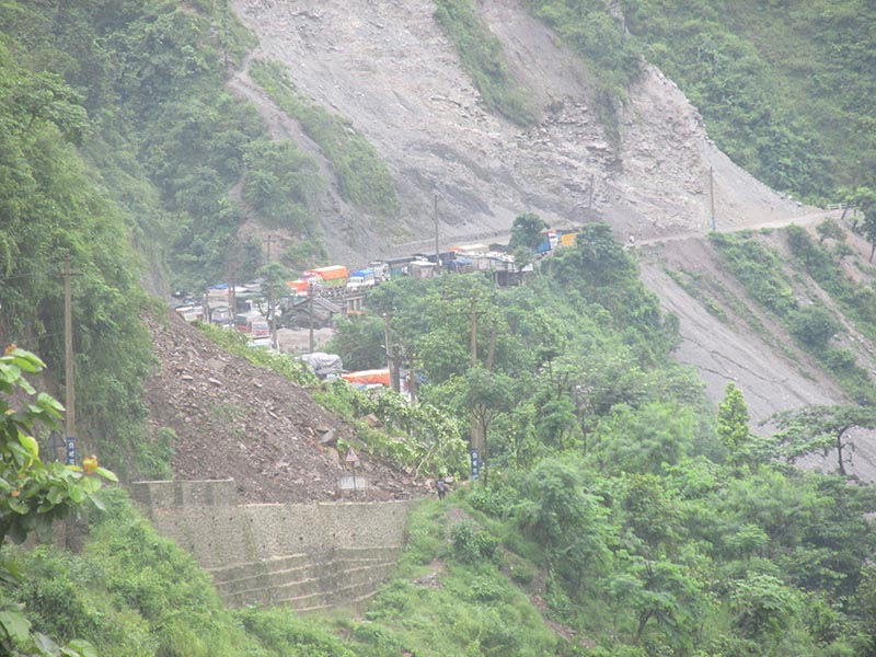 Narayangadh-Muglin road obstructed again