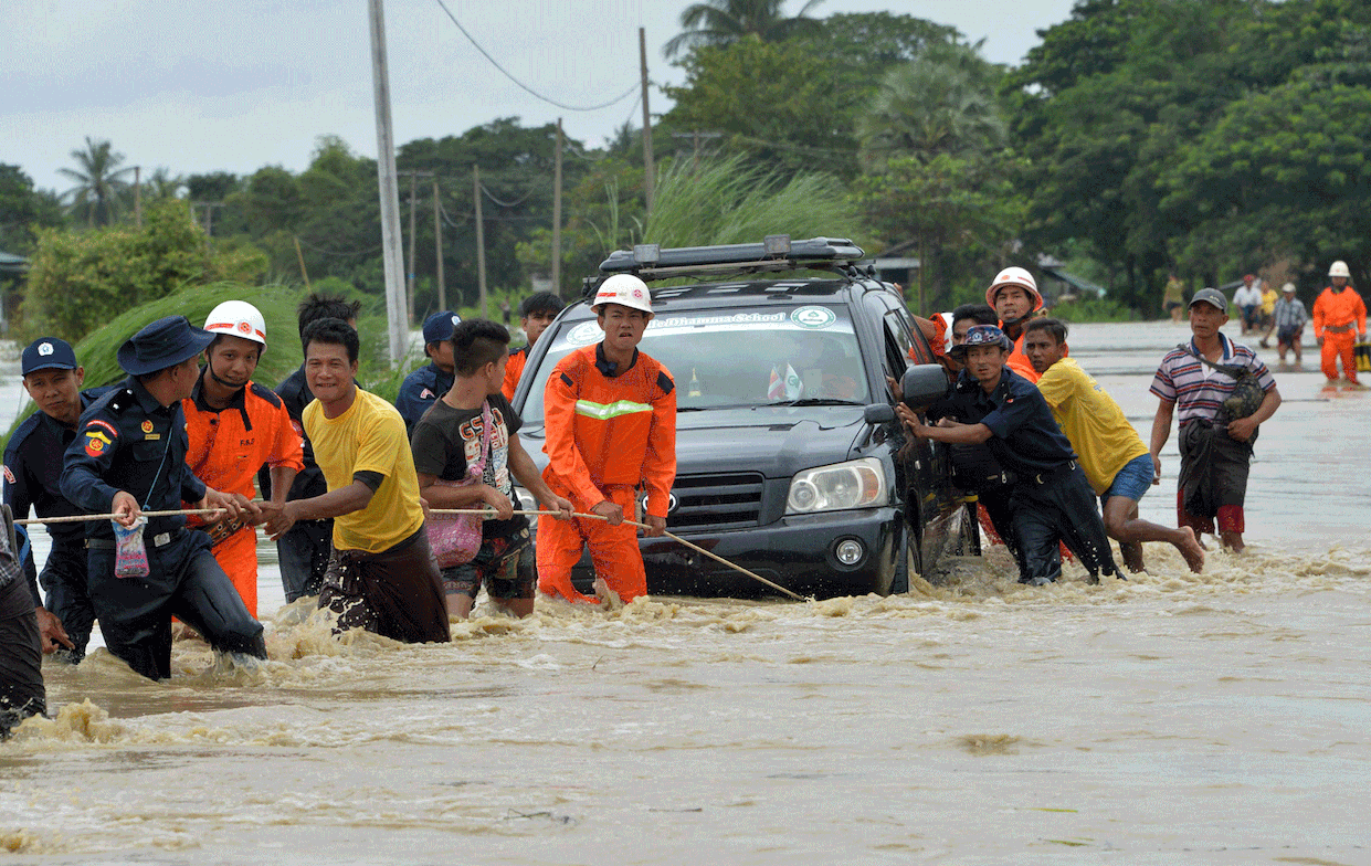 Monsoon flooding affects thousands in lower part of Myanmar