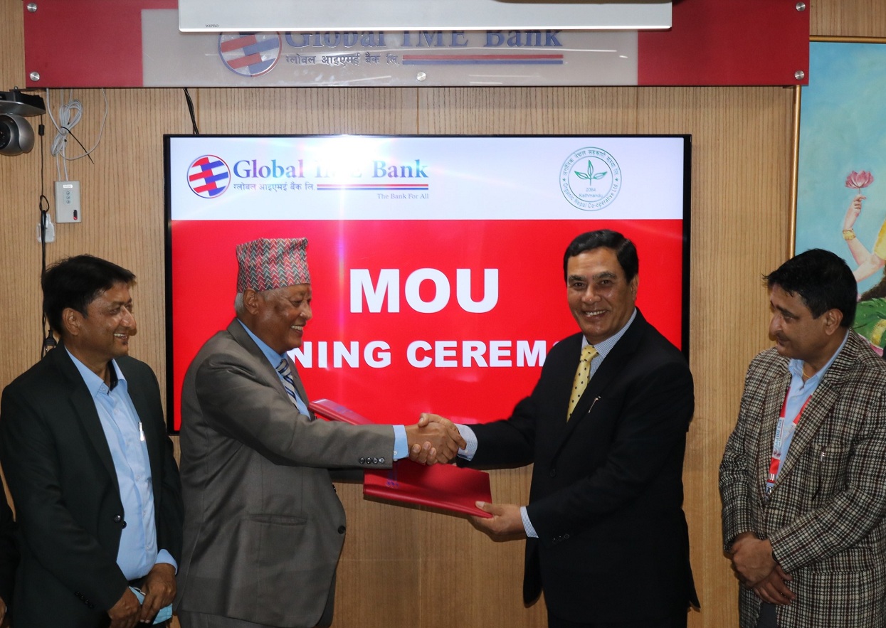 Agreement between Global IME Bank and Organic Nepal Cooperative Society