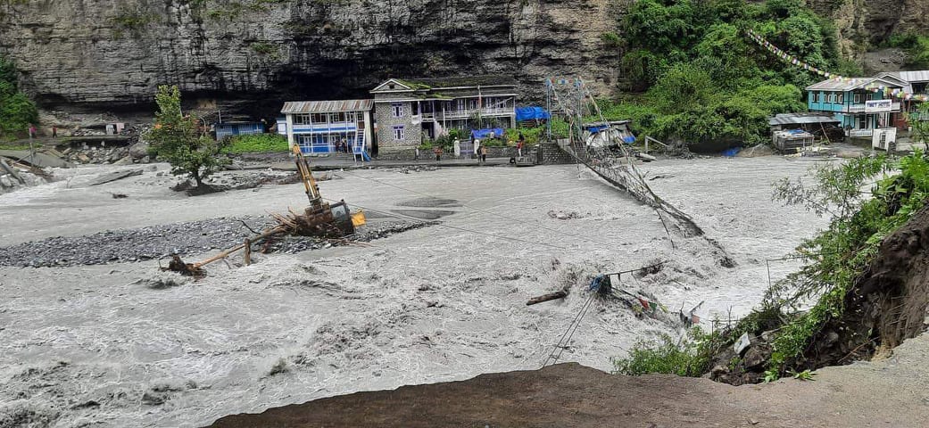 Frequent floods in Manang [Photos]