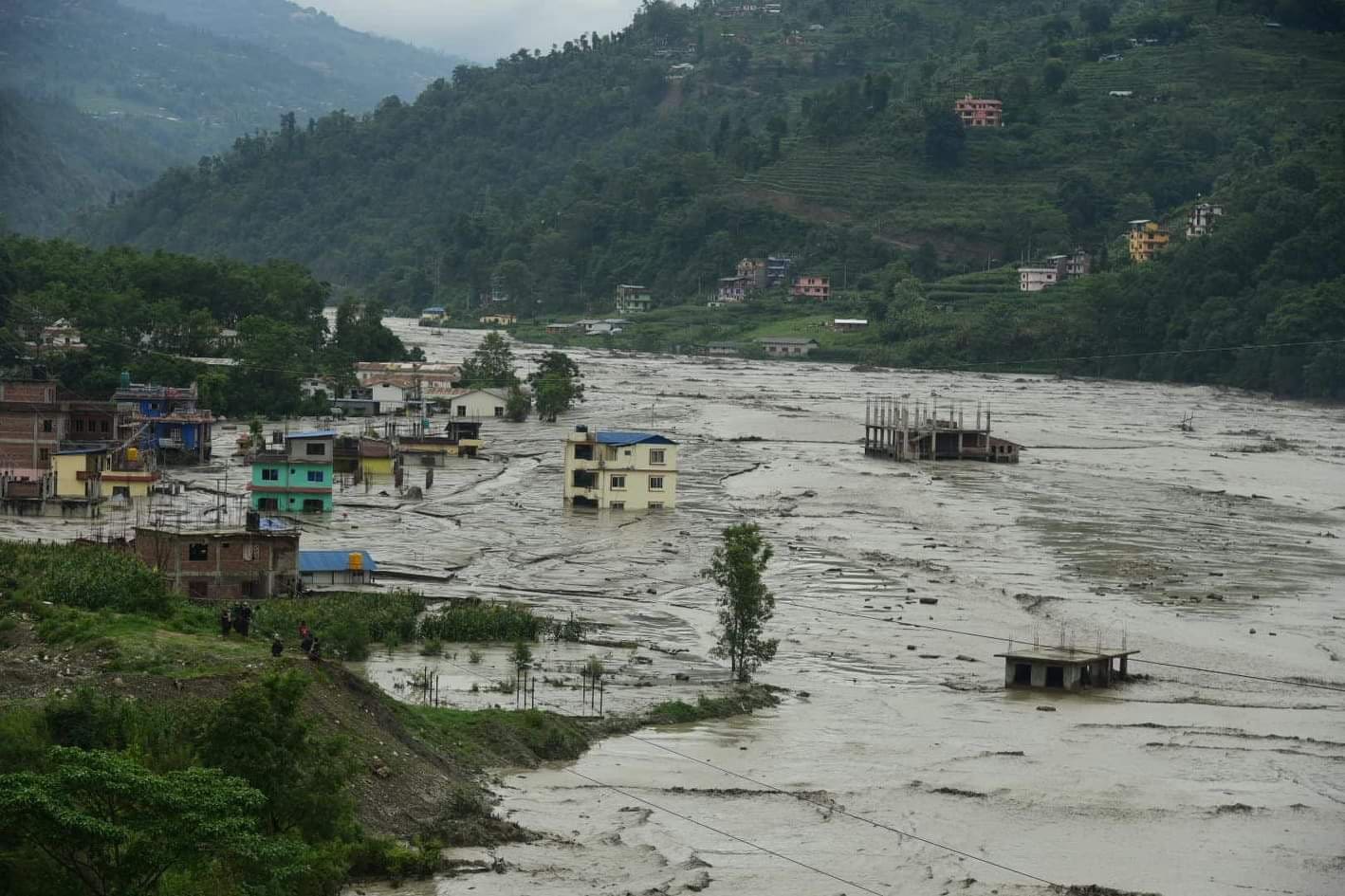 Incessant rains-triggered landslide, river erosion result in massive loss in Melamchi