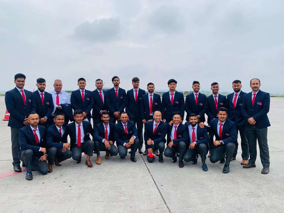 Nepali cricket team leaves for Oman to play triangular series