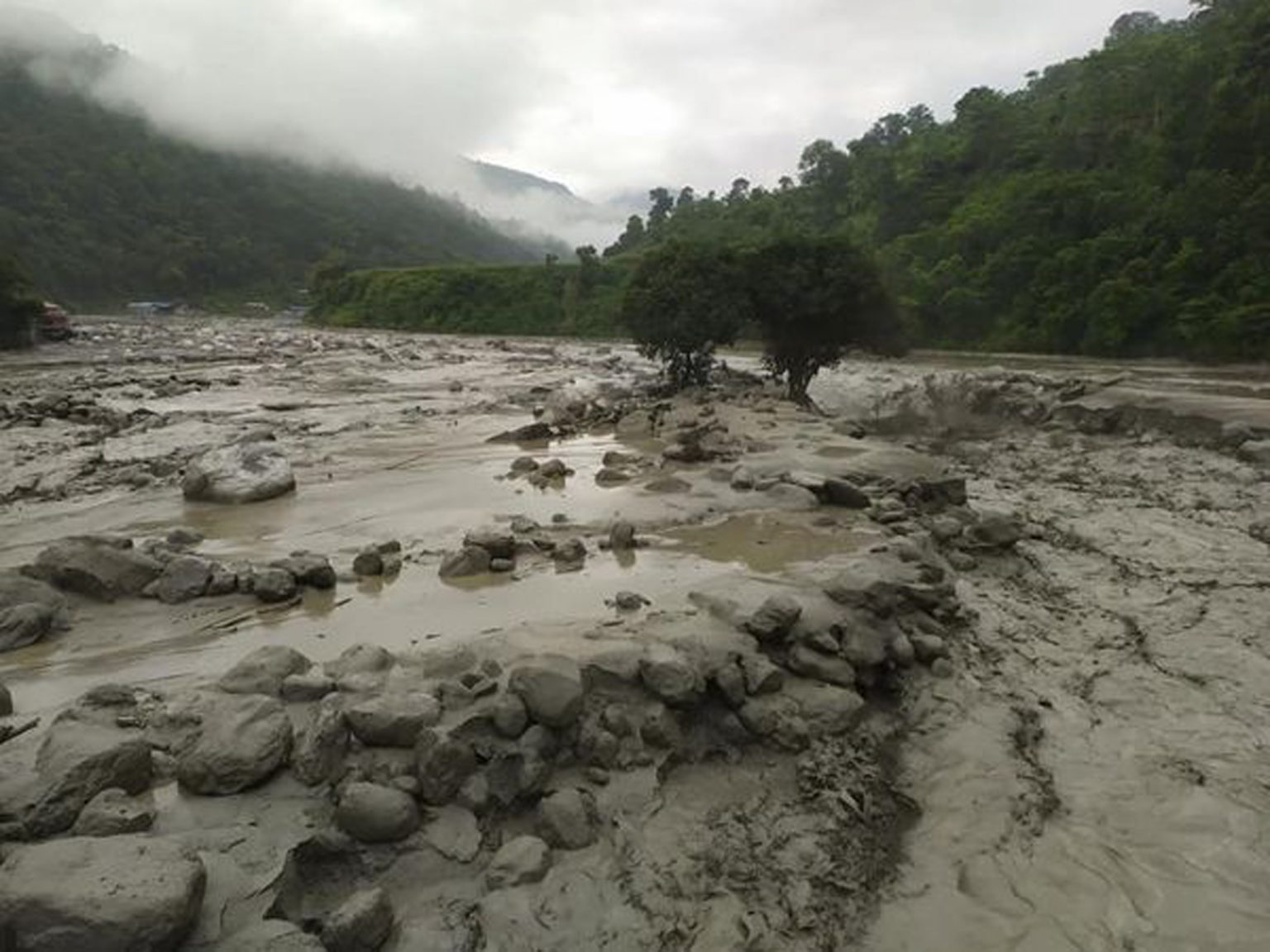 Melamchi floods swept away suspension bridges, damaged more than a dozen houses [Photos]