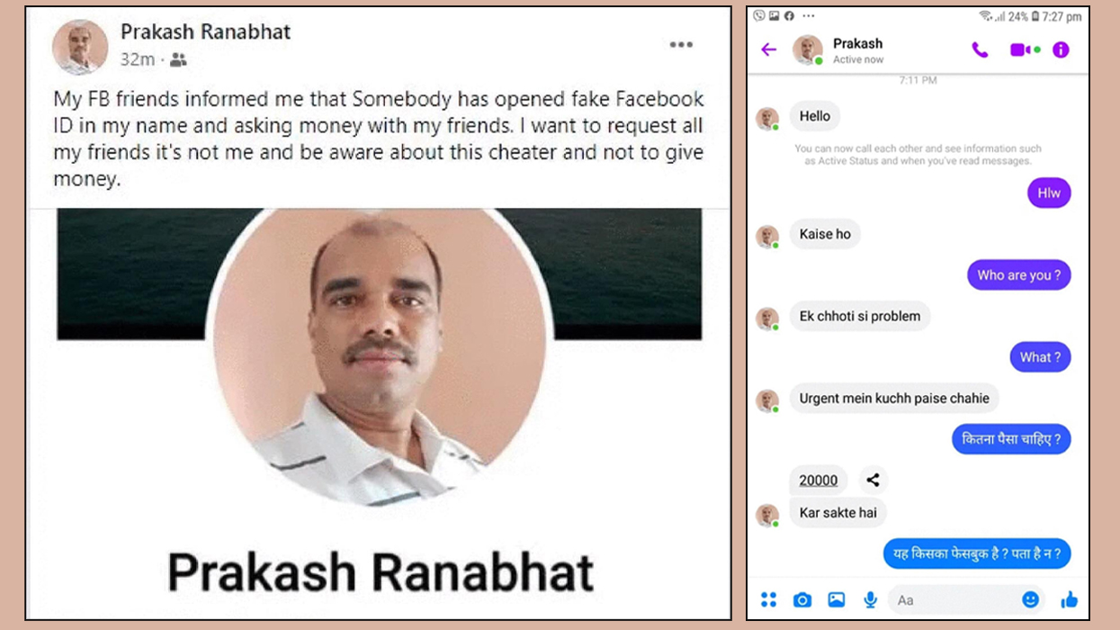 Asking for money by creating fake account of SP