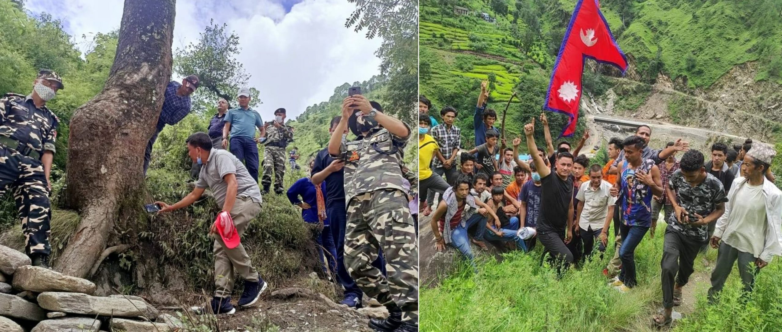 Protesting saying that the team reached the spot with the facilitation of accused SSB