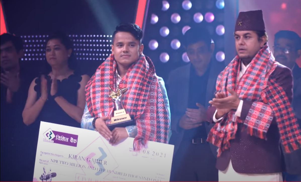 Kiran Gajmer won the title of The Voice of Nepal Season 3