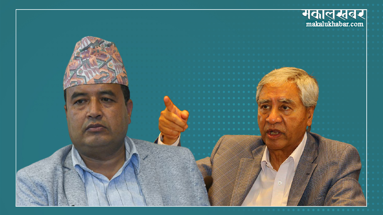 Deuba challenges Basnet to defeat Thapa