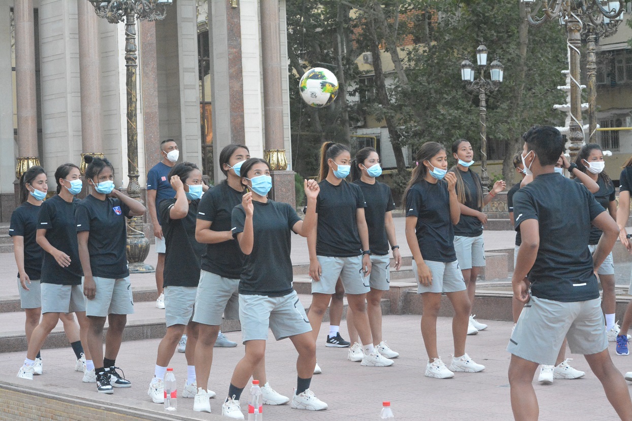 Nepali women’s football team preparing for the game in Uzbekistan [Photos]