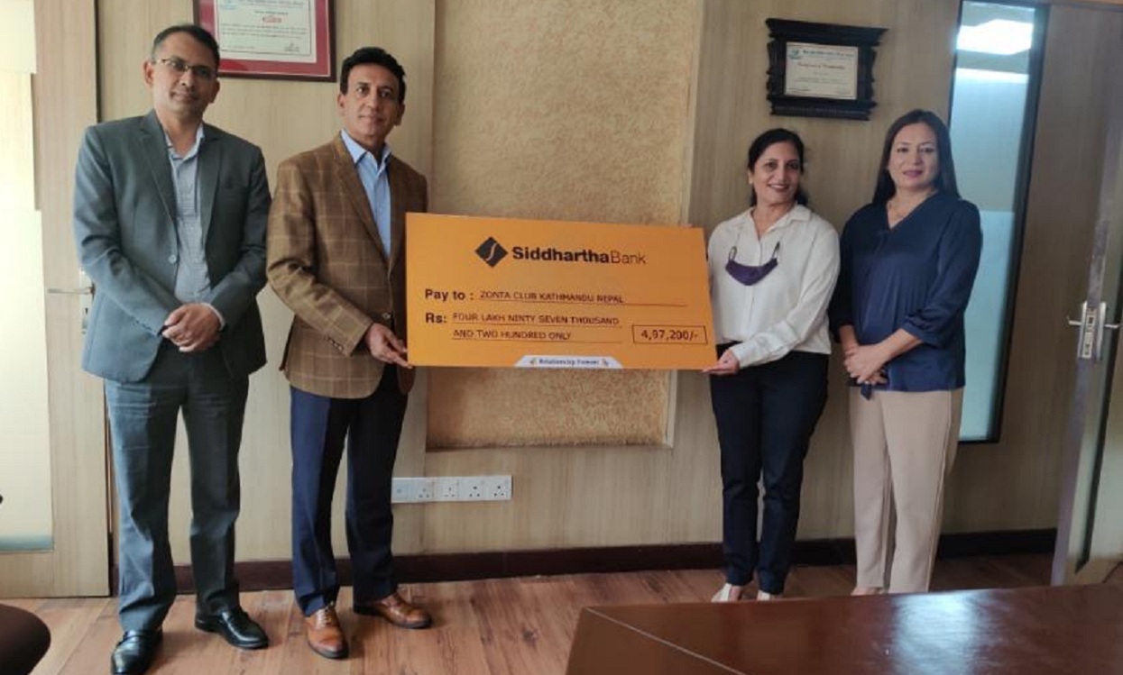 Support to Zonta Club of Kathmandu by Siddhartha Bank