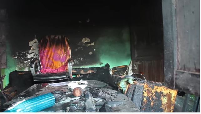 The man fled after setting fire to the ward office, the mayor appealed to the police