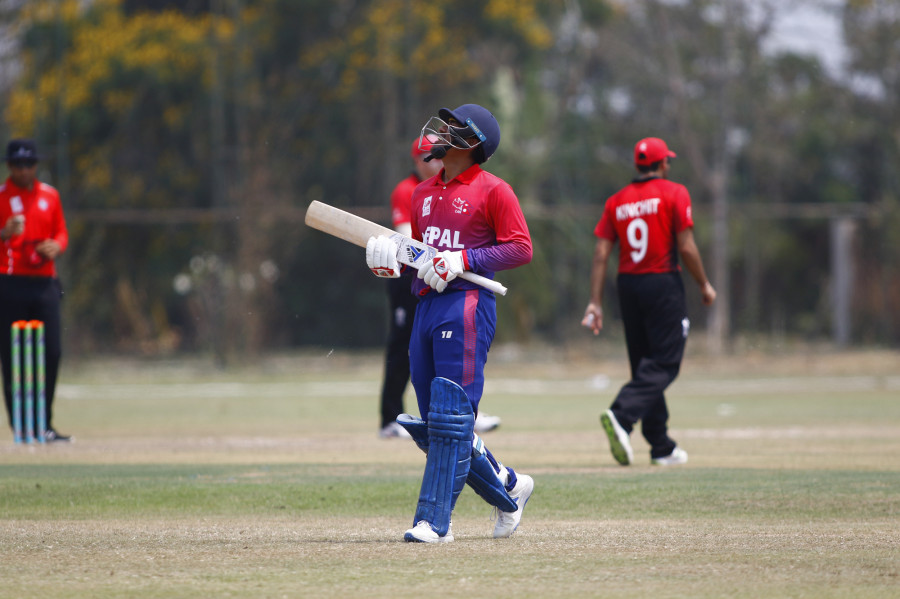 Nepal lost one wicket at 46 runs