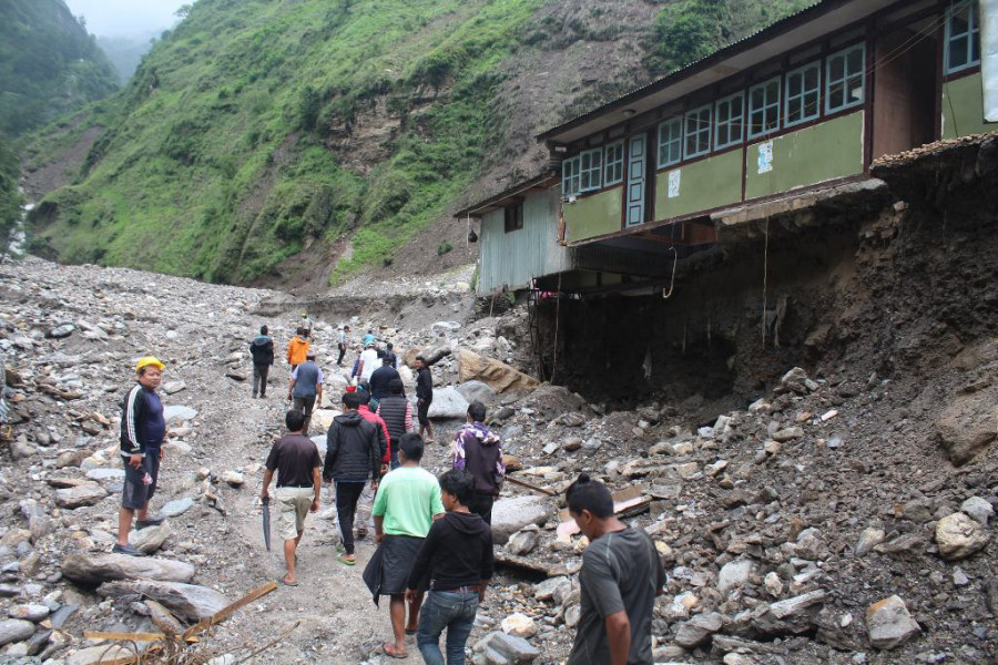 Facing hardship in makeshift huts, Sindhupalchowk flood victims returning to their damaged houses